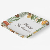 Rustikale Wald Pilze Blätter Erntedank Pappteller (Gewinkelt)