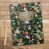 Rustikale Wald Pilze Moos Pflanze Notizblock