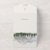 Rustikale Wald- und Berghochzeit All In One Einladung (Außenbereich)