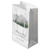 Rustikale Wald- und Berghochzeit Kleine Geschenktüte (Vorderseite Schrägansicht)