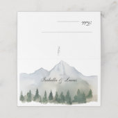 Rustikale Wald- und Berghochzeit Platzkarte (Außenseite Aufgefaltet)