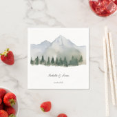 Rustikale Wald- und Berghochzeit Serviette (Beispiel)