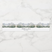 Rustikale Wald- und Berghochzeit Wasserflaschenetikett (Einzelnes Label)