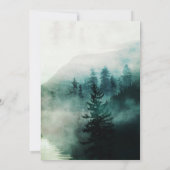 Rustikale Wald-Wasserfarbenhochzeit Einladung (Rückseite)