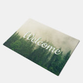 Rustikale Wald"Willkommens-" Tür-Matte Fußmatte (Schrägansicht)