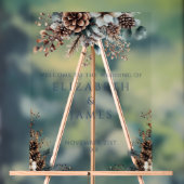 Rustikale Wald-Winterhochzeit Begrüßung Acrylschild (Neutral)