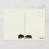 Rustikale Waldbären und Birkenbäume Vielen Dank Postkarte (Rückseite)