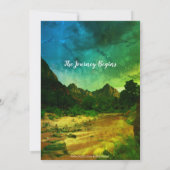 Rustikale Waldbären und Gebirgsdusche Einladung (Rückseite)