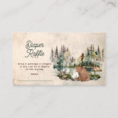 Rustikale Waldbärendusche Windelwanne Begleitkarte (Vorderseite)