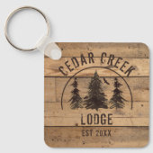 Rustikale Waldbäume Hauseigentum Schlüsselanhänger (Vorderseite)