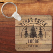 Rustikale Waldbäume Hauseigentum Schlüsselanhänger (Vorderseite)
