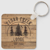 Rustikale Waldbäume Hauseigentum Schlüsselanhänger (Rückseite)