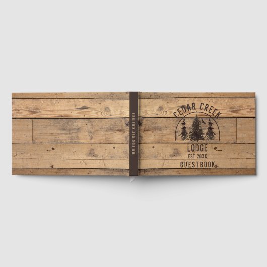 Rustikale Waldbäume Personalisiert Gästebuch (Voll)