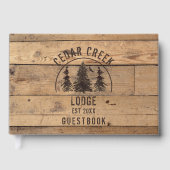 Rustikale Waldbäume Personalisiert Gästebuch (Vorderseite)