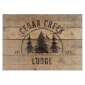 Rustikale Waldbäume Personalisiert Schneidebrett (Vorderseite)