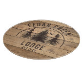 Rustikale Waldbäume Personalisiert Schneidebrett (Ecke)