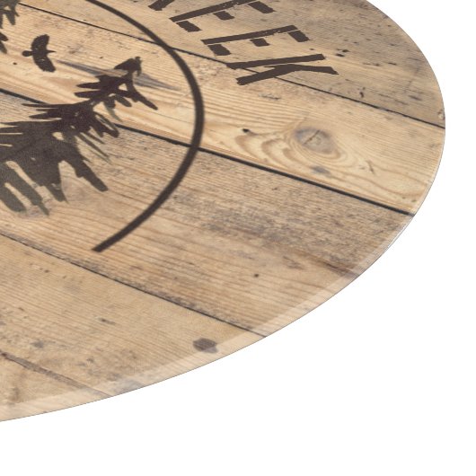 Rustikale Waldbäume Personalisiert Schneidebrett (Ecke)