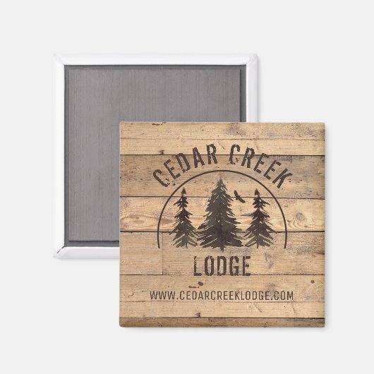 Rustikale Waldbäume Urlaub Rente Werbeaktion Magnet (Vorderseite/Rückseite)