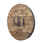 Rustikale Waldbaumeigenbezeichnung Dartscheibe (Vorderseite rechts)