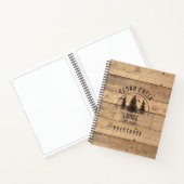 Rustikale Waldbaumen Personalisiertes Gästebuch Notizblock (Innenseite)