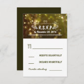 rustikale waldbezaubernde Hochzeitskarten RSVP (Vorne/Hinten)