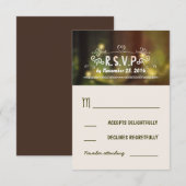 rustikale waldbezaubernde Hochzeitskarten RSVP Karte (Vorne/Hinten)
