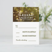 rustikale waldbezaubernde Hochzeitskarten RSVP Karte (Stehend Vorderseite)