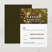 rustikale waldbezaubernde Hochzeitskarten RSVP Karte (Vorne/Hinten)