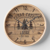Rustikale Wälder Bäume Personalisiert Uhr (Vorderseite)