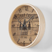 Rustikale Wälder Bäume Personalisiert Uhr (Winkel)