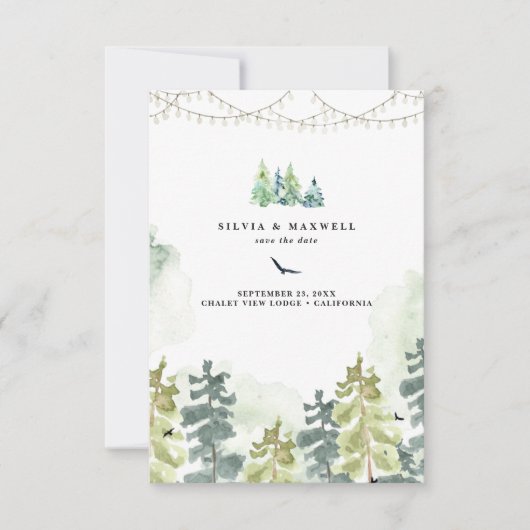 Rustikale Wälder, die Hochzeiten retten das Datum (Vorderseite)