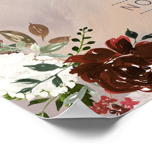 Rustikale Wälder Federn und Blütenblut Poster (Ecke)