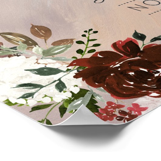 Rustikale Wälder Federn und Blütenblut Poster (Ecke)