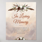 Rustikale Wälder Federn und Blütenblut Poster (Vorne)