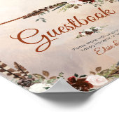 Rustikale Wälder Federn und Blütenblut Poster (Ecke)