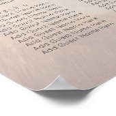 Rustikale Wälder Federn und Blütenblut Poster (Ecke)