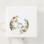 Rustikale Wälder Grün & Pinecones Gefälligkeitstag Geschenkanhänger (Beispiel)