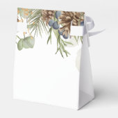 Rustikale Wälder Grün & Pinecones Hochzeit Geschenkschachtel (Rückseite)