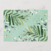 Rustikale Wälder Grünbücher für Baby Begleitkarte (Rückseite)