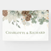 Rustikale Wälder mit Pinecones und Namen Banner (Horizontal)