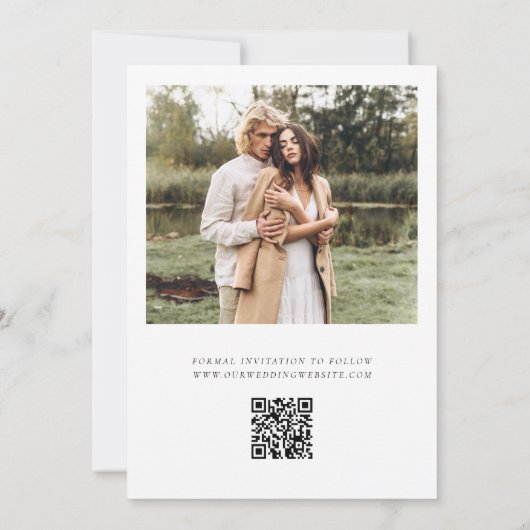 Rustikale Wälder und Lichter Save the Date Einladung (Rückseite)