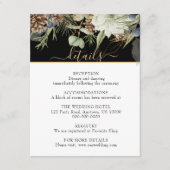 Rustikale Wälder und Pinecones auf Schwarz Begleitkarte (Vorderseite)