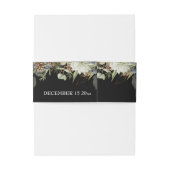 Rustikale Wälder und Pinecones auf Schwarz Einladungsbanderole (Rückseitenbeispiel)