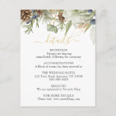 Rustikale Wälder und Pinecones Details Begleitkarte (Vorderseite)