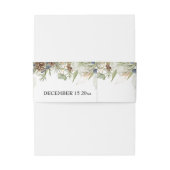 Rustikale Wälder, Vegetation und Pinecones Einladungsbanderole (Rückseitenbeispiel)