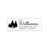Rustikale Waldfamilie Name Rücksendeadresse Permastempel (Design)