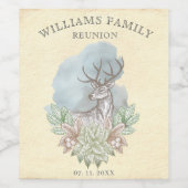 Rustikale Waldfamilie Wiedersehen Weinetikett (Einzelnes Label)