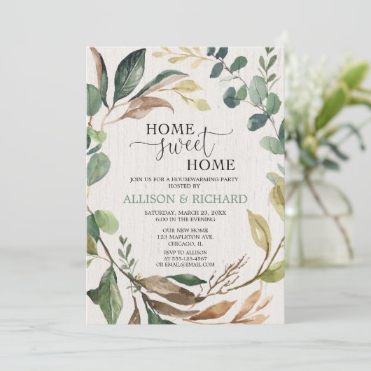 Rustikale Waldflächen Party Einladung (Stehend Vorderseite)