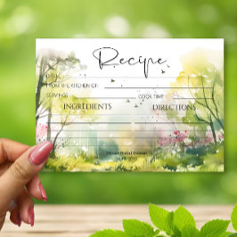 Rustikale Waldfrühlingskarte