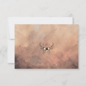 Rustikale Waldfüße und Blütenblüte mit Mahlzeit RSVP Karte (Rückseite)